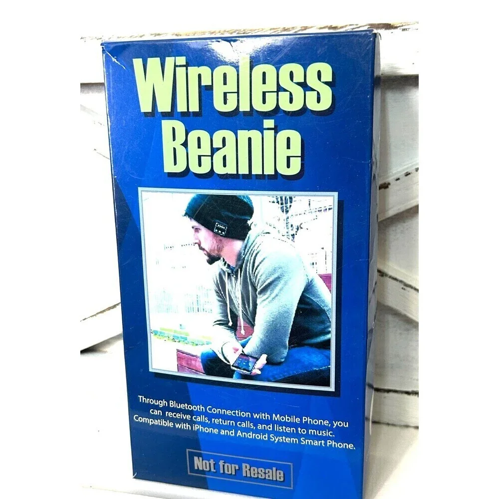 Bluetooth Wireless Beanie Hat Music Headphone Speaker Compatible iPhone Android